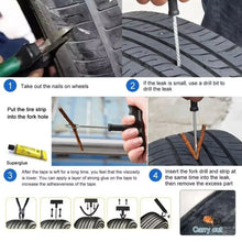 Tyre Puncture Repair Kit with 3 Seal Strips (5 Pcs Set)
