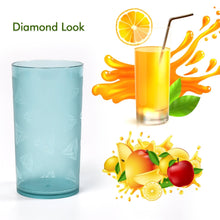 Round Plastic Water Glass Juice Beer Wine Plastic Unbreakable Transparent Glass Set ( 300ml 6pc )