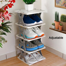 Smart 6-Layer Shoe Rack – Foldable, Collapsible & Heavy-Duty Plastic Stand for Home Entryway Storage Organizer (Mix Color)
