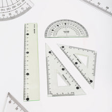 4-Piece Geometry Set, Triangle Ruler Protractor Straight Ruler