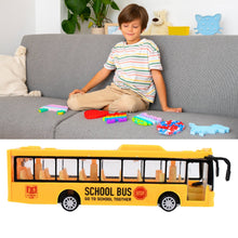 Inertia Bus Toys , High Simulation Yellow Fine Details Mini Bus Model Car Toys Prizes for Gift Collections