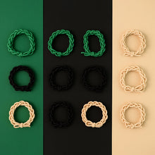 Braided Elastic Hair Bands Set (12 Pc)