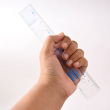 Multifunctional Transparent Plastic Geometry Ruler (1 Pc)