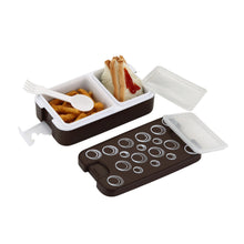 Airtight Lunch Box - 2 Compartment, Leak-Proof, Food-Grade Material, Modern Compact Design with Spoon