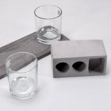 2 Wine Glasses & Marble Holder - Attractive Design for Hotels & Cafes