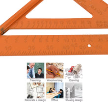 Double Side Scale Triangle / Ruler Measurement Hand Tool (1 Pc / Orange)