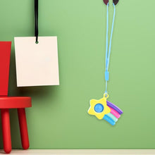 Stress Relief Silicone Push Fidget Toy Keychain for Kids (1 Pc)