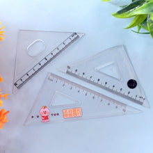 Transparent Plastic Set Square Ruler Kit (3 Pc)