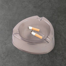 Oblivion Transparent White Ashtray with Cigarette Holder Grooves – Modern Smoke Disposal Tray (1 Pc)