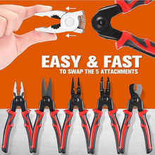 5 in 1 Wire Stripper Pliers Set, Soft Grip, Anti-Slip, Alloy Steel, Cutting, Gripping, Stripping