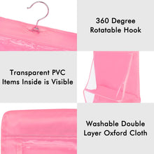 6 Pockets Hanging Purse Handbag Organizer Clear Hanging Shelf Bag (1 Pc)