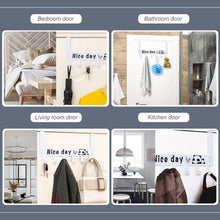 Heavy-Duty Carbon Steel Door Hook Hanger Rack (2 pc / 6 Hook / White)