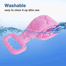 Silicone Body Back Scrubber - Double-Sided Bath Brush for Deep Cleaning & Massage (Medium Size /1pc)