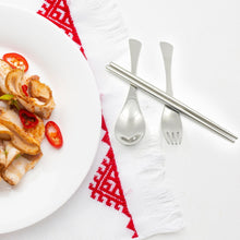 Picnic Dinner Spoon Fork Chopsticks Cutlery Tablewares Set Traveling Spoon Set High Quality Cutlery Set (4 PC / 1 Set )