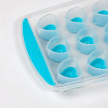 Easy Push Premium -UP ice Tray, With Flexible Silicon Bottom, Heart Shape 18 Cube Trays