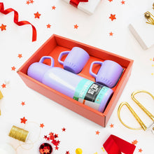 Vacuum Flask Set – Stainless Steel Thermos with 3 Cups, Approx 500ml