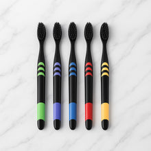 Soft Toothbrush With Plastic Round Box for Men and Women, Kids, Adults Plastic Toothbrush (10 pcs Set)