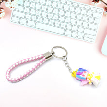 Cute Keychain With Card Gift - Keychain Accessories Key Chain Backpack Charms Car Keys Keychain for Kids Girls, Unicorn Toy and Charm Key- Chain for Bag / Door Key- Ring / car Key- Ring / Party Favor (Mix Color & Design 1 Pc )