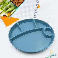 Plastic Food Plates / Biodegradable 5 Compartment Plate With Spoon for Food Snacks / Nuts / Desserts Plates for Kids, Reusable Plates for Outdoor, Camping, BPA-free (1 Pc)