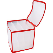 Storage Box Transparent PVC Zipper Sealed Lasting Sock Organizer with Compartment (30×30 CM / Inside Cardboard sheet)