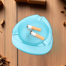 Oblivion Heavy-Duty Transparent Plastic Ashtray with Triple Rest Slots – Anti-Slip Base (1 Pc)