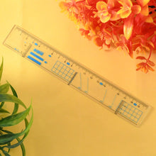 Multifunctional Transparent Plastic Geometry Ruler (1 Pc)