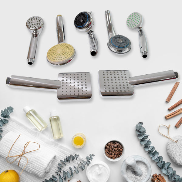 Plastic High Pressure Handheld Shower Head (1 Pc / Mix Design & Size)