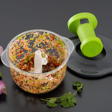 Push Chopper Manual Food Chopper and Hand Push Vegetable Chopper, Cutter, Mixer Set for Kitchen with 3 Stainless Steel Blade