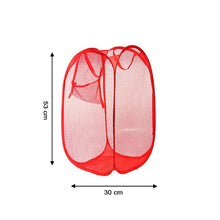 Laundry Hamper Mesh Fabric For Ventilation Foldable Storage Up Clothes Basket