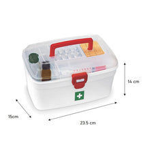 Medical Storage Box with Detachable Tray & Handle