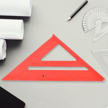 Double Side Scale Triangle / Ruler Measurement Hand Tool (1 Pc / Red)