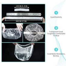 Large Disposable Waterproof Shower Caps – 12 Pack for Women, Travel, Hotel, Spa, Salon