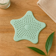 Mint Green Silicone Star Shaped Sink Filter Bathroom Hair Catcher Drain Strainers for Basin
