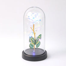 LED Light-Up Eternal Rose with Butterfly in Transparent Dome (1 Pc / Battery not Included)