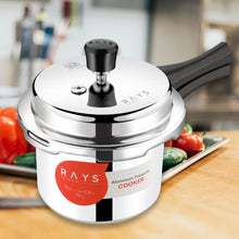 Aluminium Rays Aura Pressure Cookers With Outer Lid (1.5 Litres / 5-Year warranty, ISI Number :- 2347, BIS Number :- CM/L -7600164310