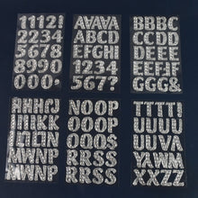 Silver Gem Letter & Numbers Stickers 1 Inch Letters, 130 Count (Pack of 6 Sheets)