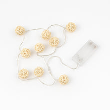Battery Operated Rattan Ball String Decorative Fairy Lights