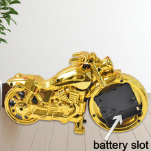 Golden Motorcycle Shape Alarm Clock, Motor Table Clock for Home Decor (1 Pc)