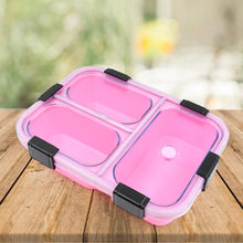 Plastic 3 Compartment Insulated Lunch Box, Lunch Box (1 Pc)