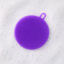 Purple Silicone Dish Scrubber Sponge Mildew Free, Non Stick, Heat Resistant