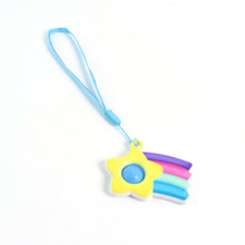 Stress Relief Silicone Push Fidget Toy Keychain for Kids (1 Pc)