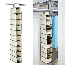 10 Tier Multipurpose Storage Rack, Foldable, Collapsible Fabric Wardrobe Organiser for Clothes