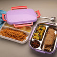 Premium Multi-Compartment Steel Lunch Box for Office, School & Travel