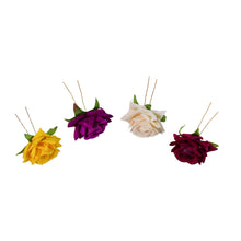 Colourful Flowing Flower Hair Pin (4 Pcs Set / Mix Color), Hair accessories