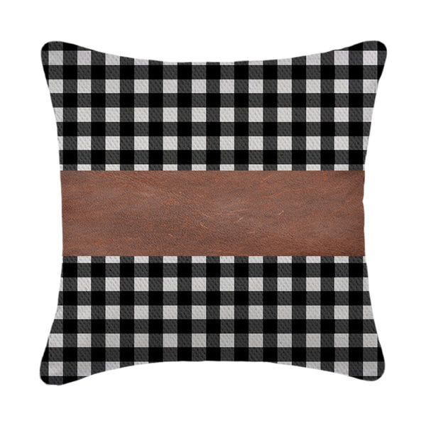 Pillow Covers, Leather & Cotton Cushion Covers (19 × 12 Inch / 1 Pair / 2 Pc)