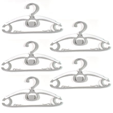 Large Dress Hanger Plastic Adjustable Cloth Hanger (5 pcs Set)