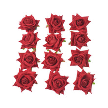 Flower Rose Hair Pin / Clip Velvet Flower Design (12 pcs Set / Red Color Only), Hair accessories