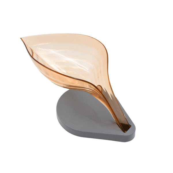 Plastic Leaf Shape Soap Box, Soap Holder (1 Pc / With Color Box)
