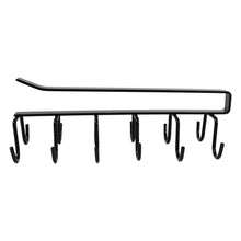 Double-Row Metal cupholder Rack, Multi-Purpose Iron Hanger with 6 Hooks (1 Pc)