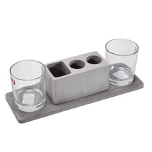 2 Wine Glasses & Marble Holder - Attractive Design for Hotels & Cafes